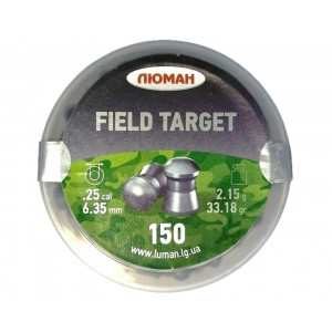 Пули Люман Field Target 6,35 мм., 2,15 грамм, 150 штук