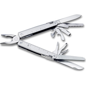 Мультитул Victorinox SwissTool, 115 мм, 28 функций, нержавеющая сталь, кожаный чехол в комплекте