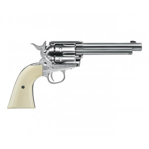 Пневматический револьвер Colt SAA 45 BB nickel, кал. 4,5 мм