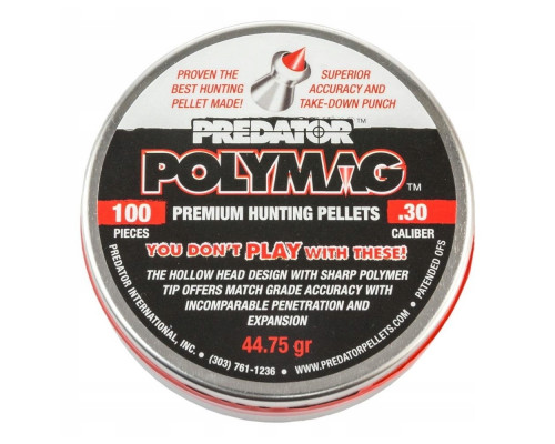 Пули JSB Predator Polymag 7,62 мм, 2,9 грамм, 100 штук